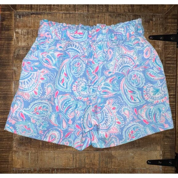 Lilly Pulitzer Kaylene Shorts Modal Tencel Fish Kiss Zanzibar Tie Waist XS - Picture 3 of 12
